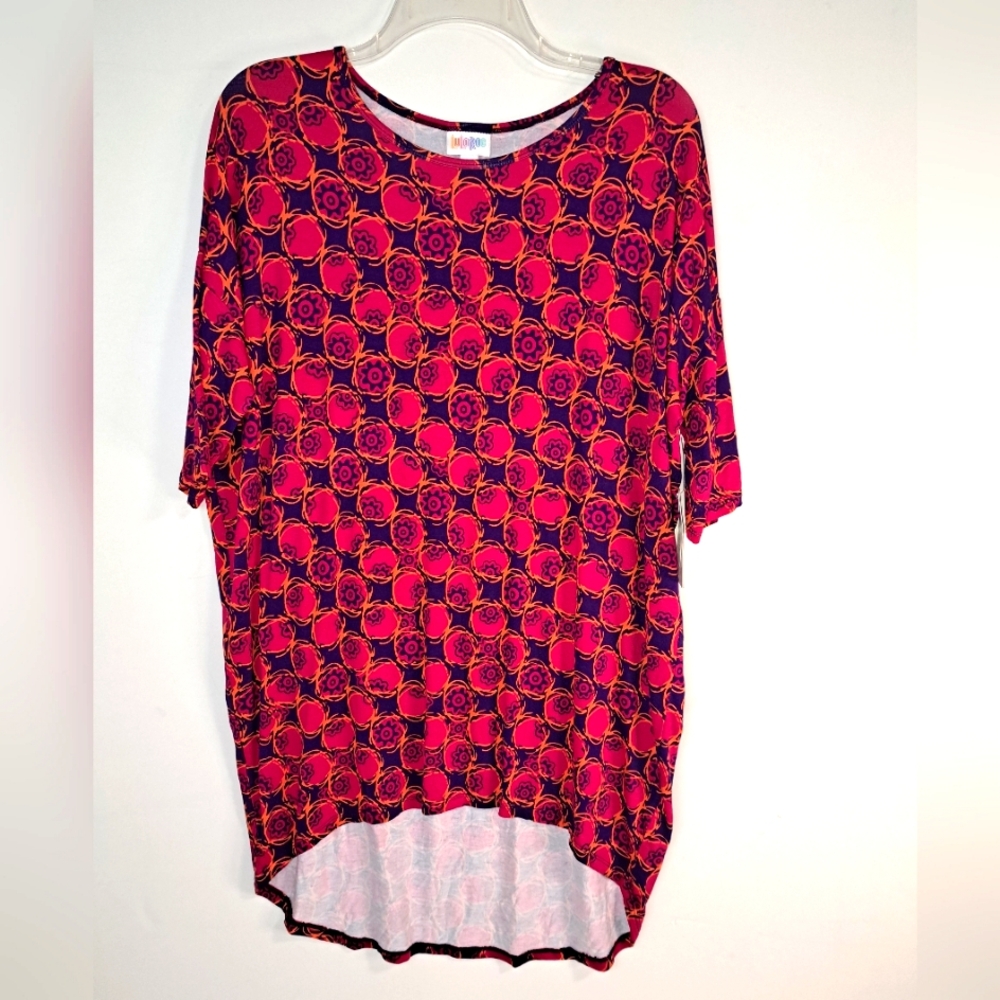 LuLaRoe Irma Women's Size Small Tunic Top High Low Hem Stretchy New With Tags